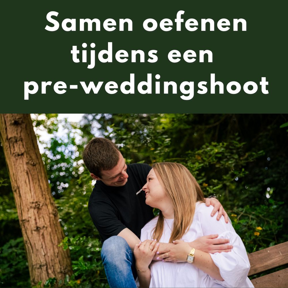 Samen oefenen tijdens ene pre-weddingshoot en natuurlijk moet er even geproost worden op de mooie dag die nog komen gaat!