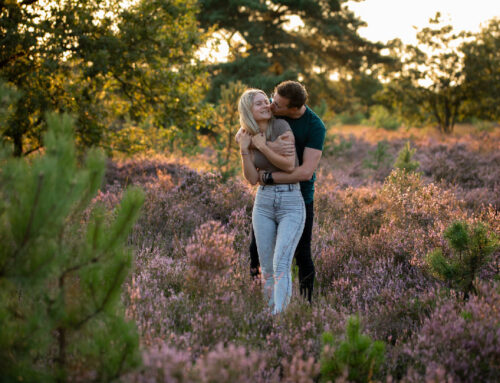 Golden hour fotoshoot op de Oirschotse Heide